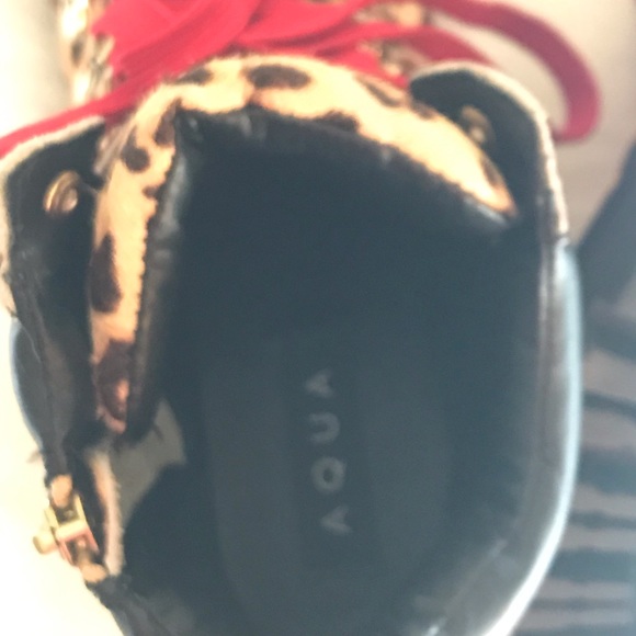 Aqua☀️Leopard print combat boots - Picture 10 of 11